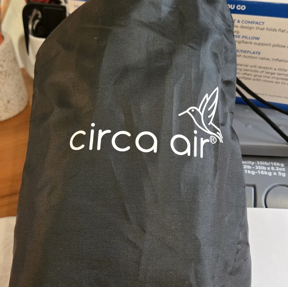 Circa Air Black Inflatable Wedge Pillow for Travel NEW Size:24